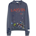 Lanvin x Gallery Dept. Logo Hoodie Effect & Paint Marks Navy Blue