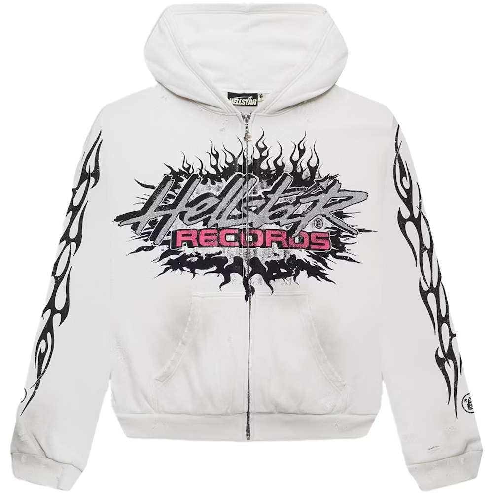 Hellstar Records Glitter Zip-Up White