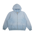 CBM Heavyweight Zip Up Hoodie Soft Blue Wash