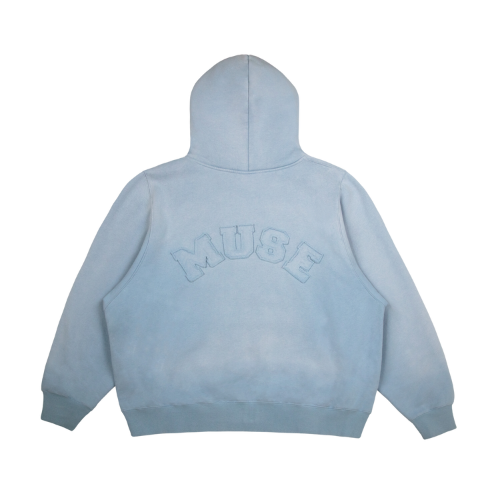CBM Heavyweight Zip Up sweat à capuche Soft Blue Wash