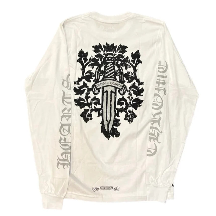 Chrome Hearts Dagger Long Sleeve T-Shirt White