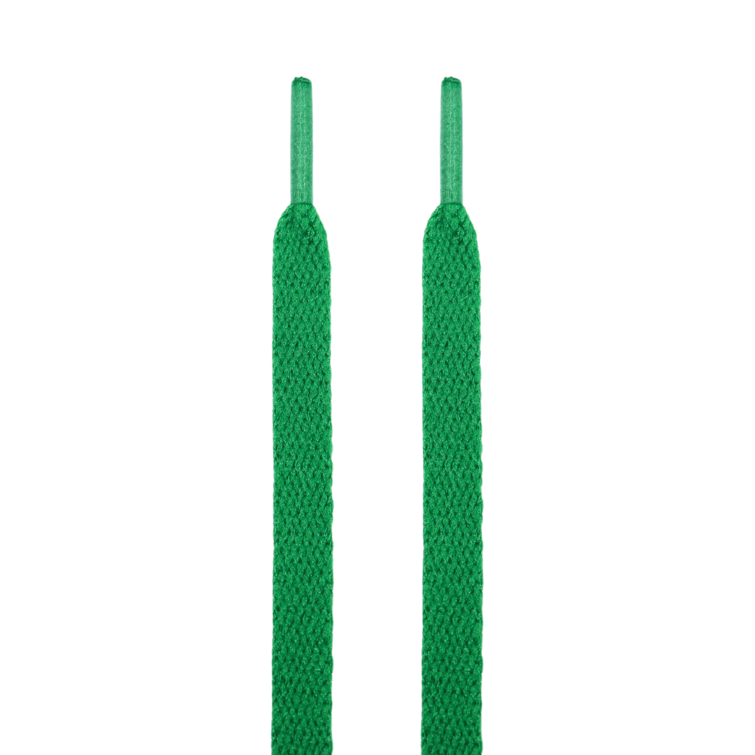 Kulture Klash Forest Green Jordan Flat Shoelaces