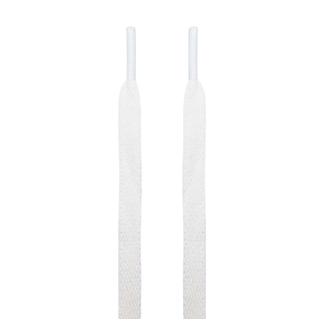 Kulture Klash White Jordan Flat Shoelaces