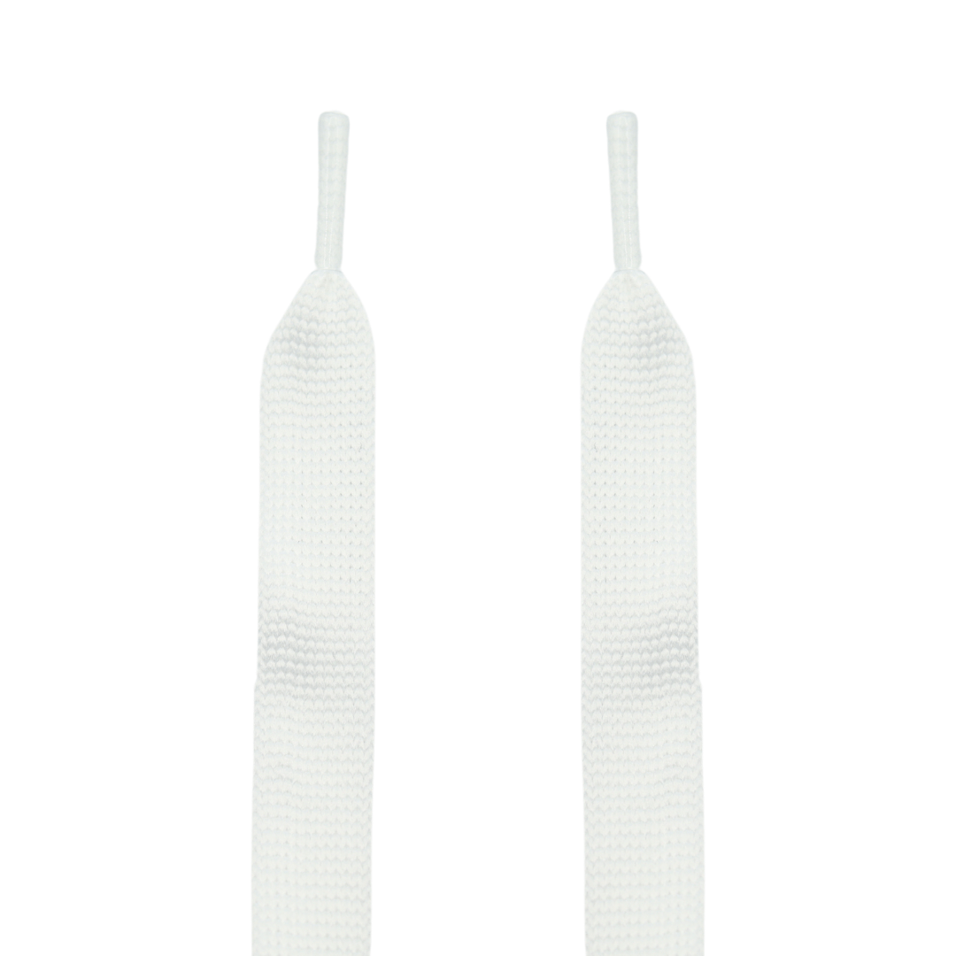 Kulture Klash Thick Flat Replacement Shoelaces for Alexander McQueen White