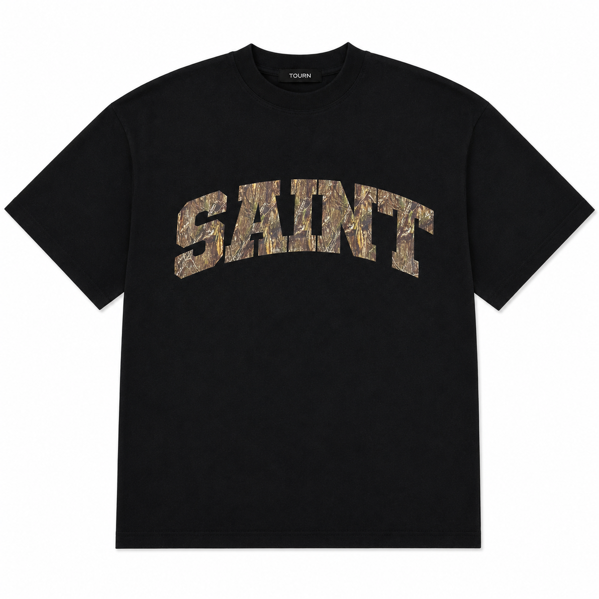 Saint Heavyweight Realtree Camo Logo T-Shirt Black