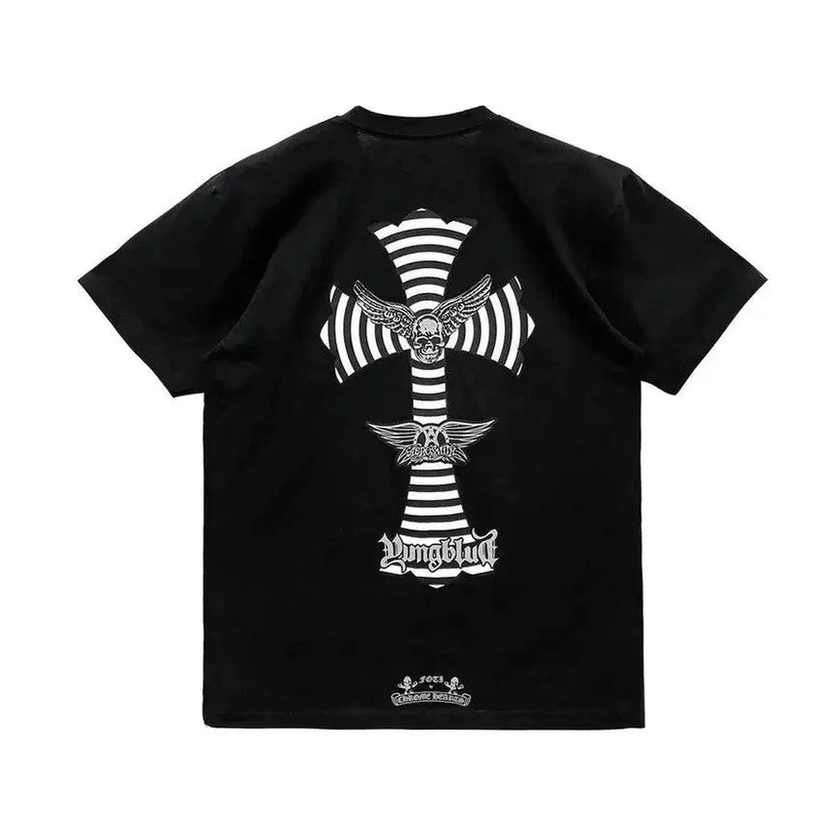 Chrome Hearts x Foti x Yungblud x Aerosmith Cross T-Shirt Black/White