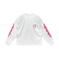 Chrome Hearts Pink Horseshoe Floral Long Sleeve T-Shirt White