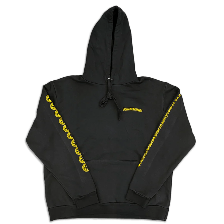 Chrome Hearts Plus Logo Hoodie Black Yellow