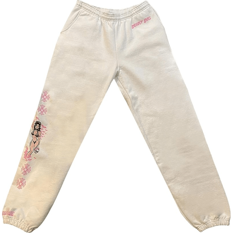 Chrome Hearts x Deadly Doll Sweatpants White Pink