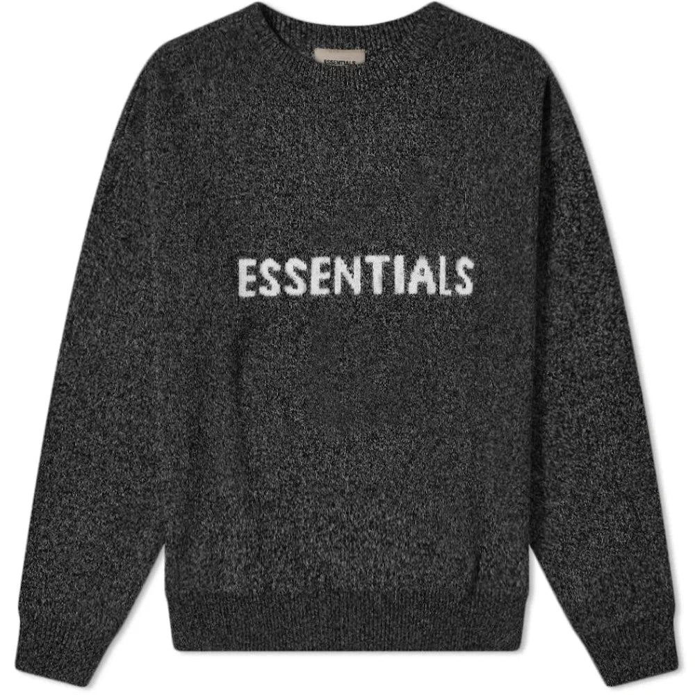 Fear of God Essentials Knit Sweater Dark Black Melange