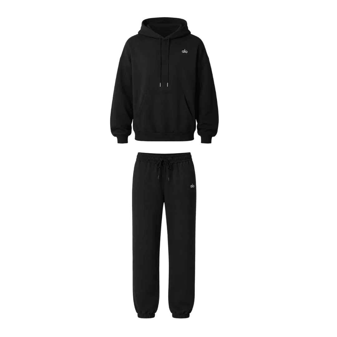 Alo Accolade Cuffed Leg Tracksuit Black