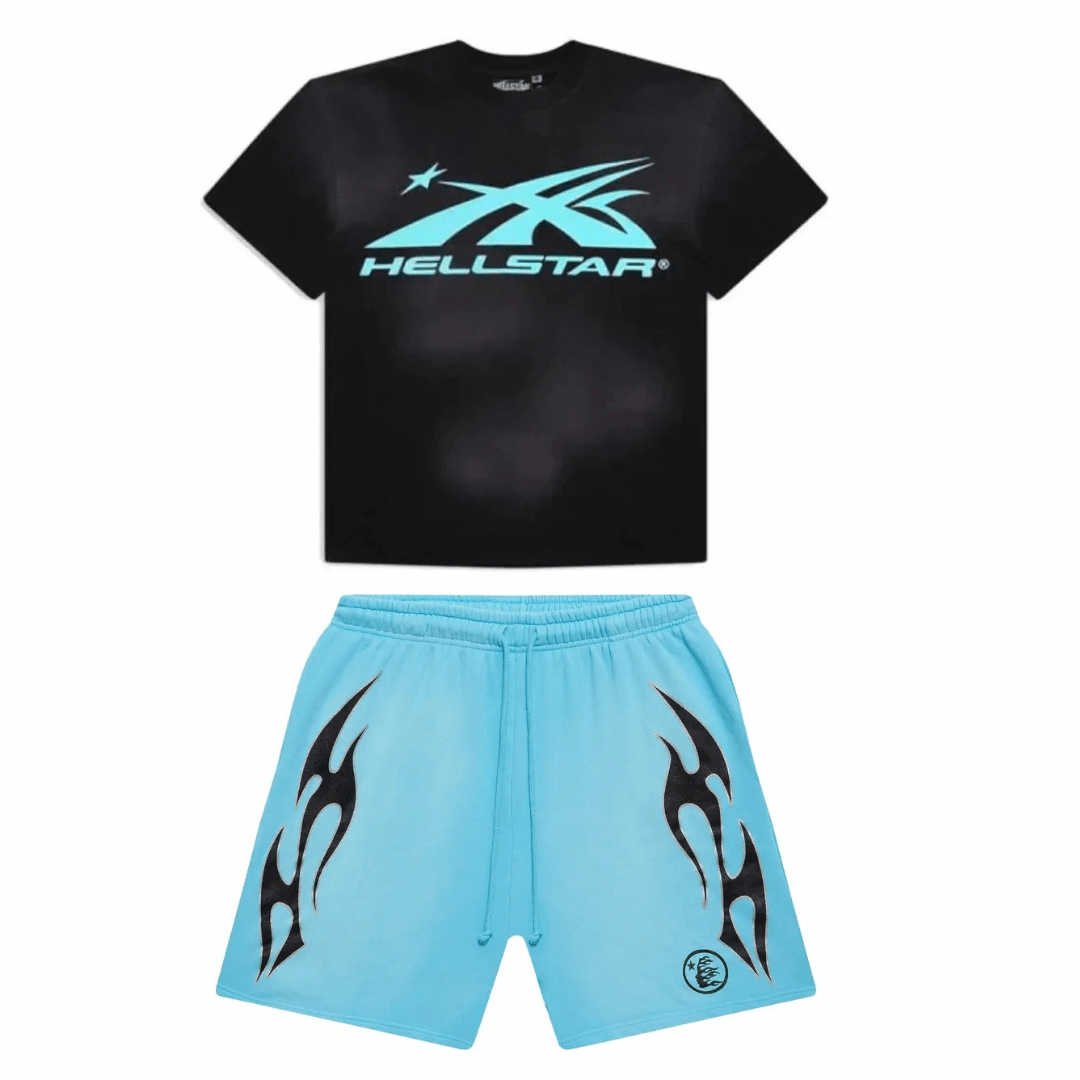 Hellstar Aqua Summer T-Shirt and Shorts Set