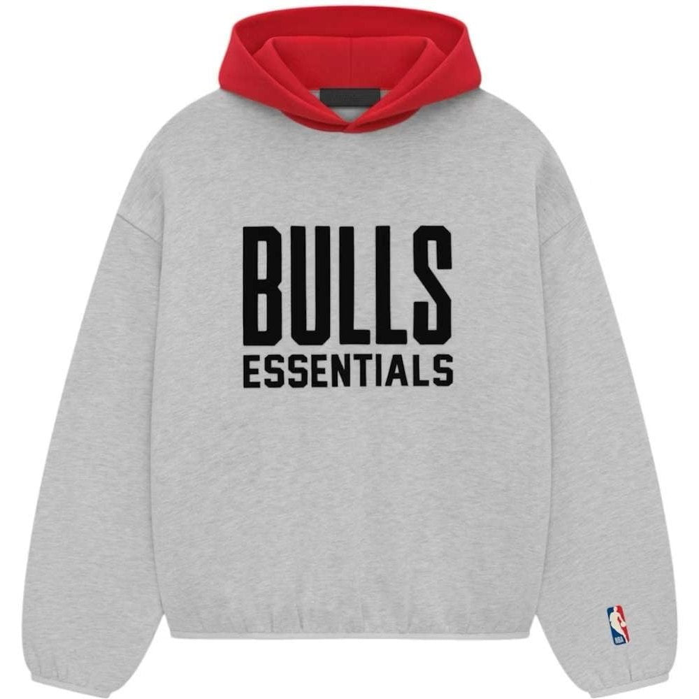 Fear of God Essentials NBA Bulls Hoodie Light Heather