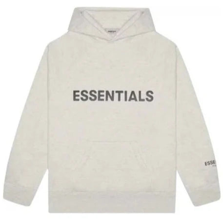 Fear of God Essentials Pullover Hoodie Applique Logo Heather Oatmeal