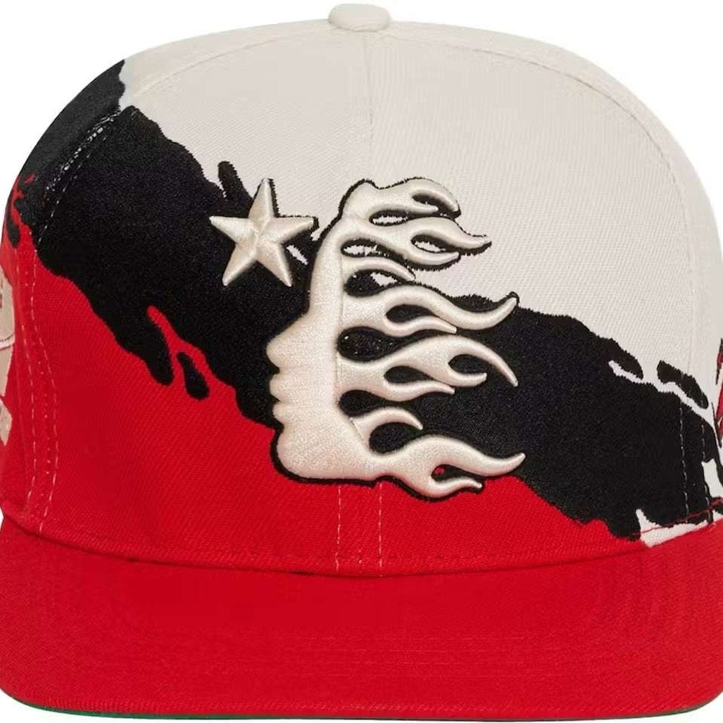 Hellstar Paintbrush Snapback Hat Red/Black