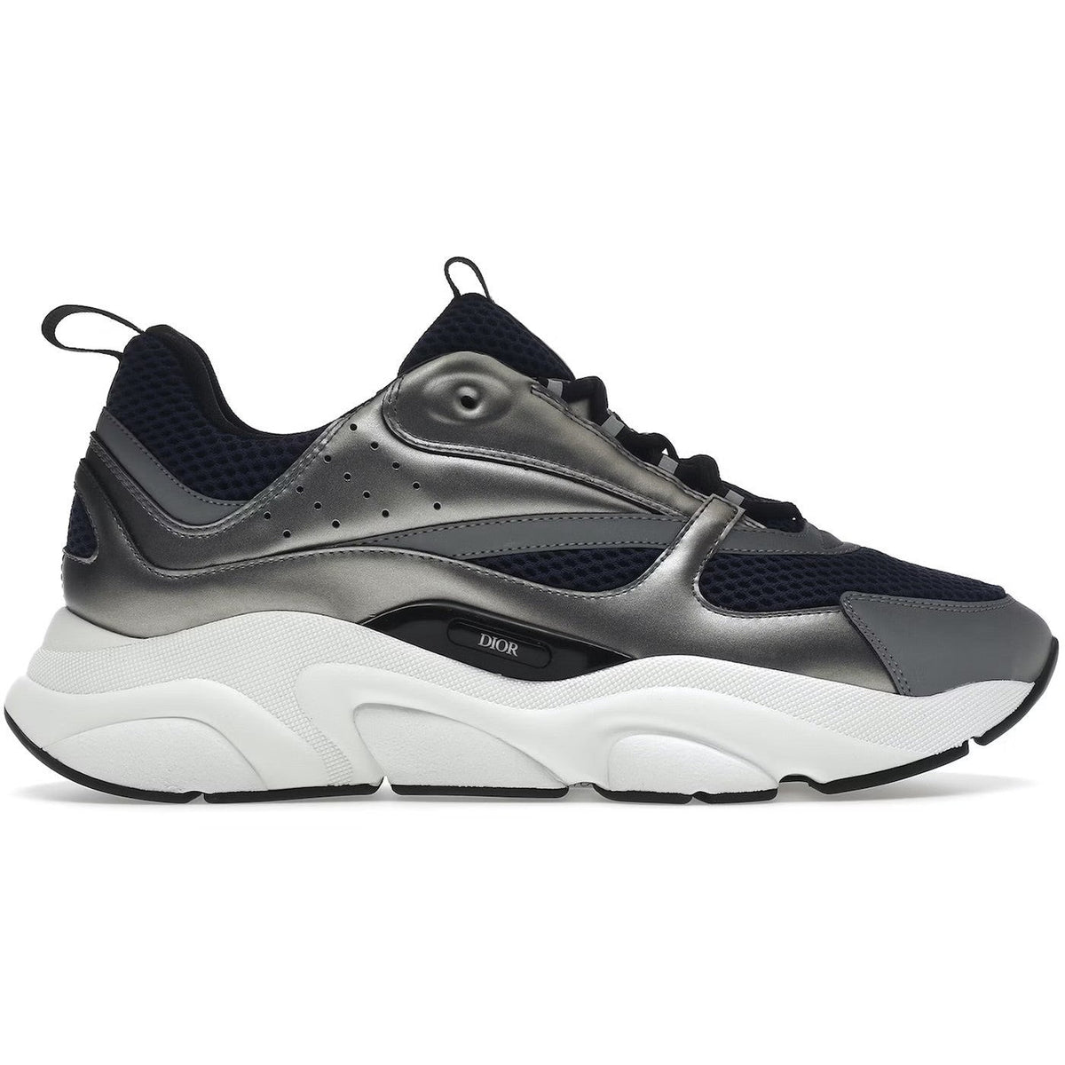Dior B22 Blue Technical Mesh Silver-Tone White