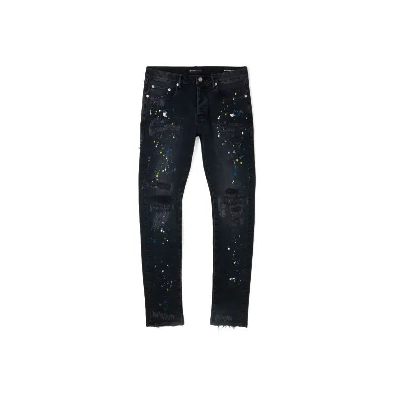 Purple Brand P001 Reflective Paint Jeans Black