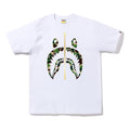 BAPE ABC Camo Gold Zip Shark Tee (SS23) White Green