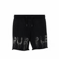 Purple Brand Hotfix Crystal Shorts Black