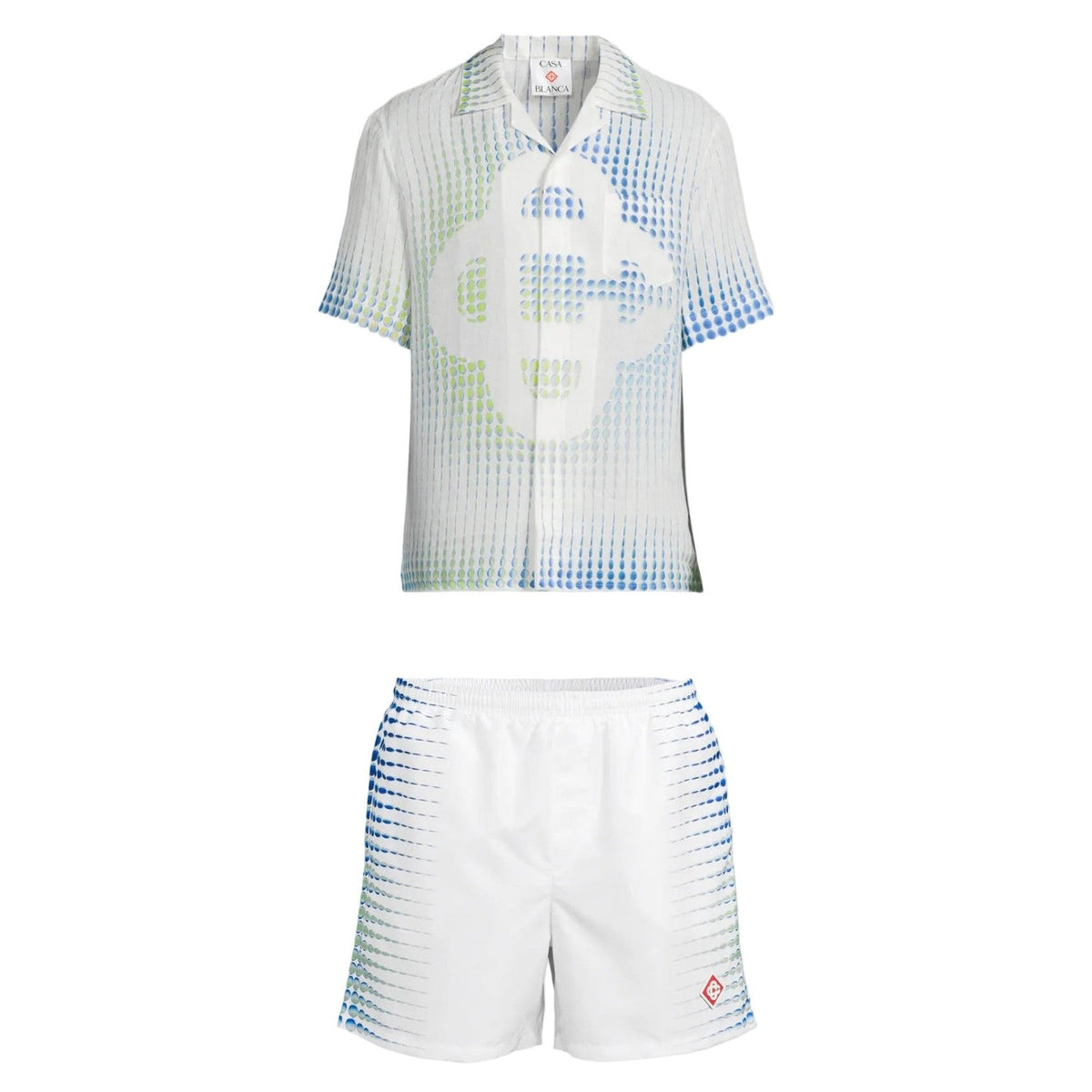 Casablanca Dots Linen Shirt and Shorts Set
