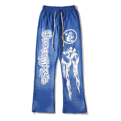 Hellstar Studio Racer Flare Sweatpants Blue