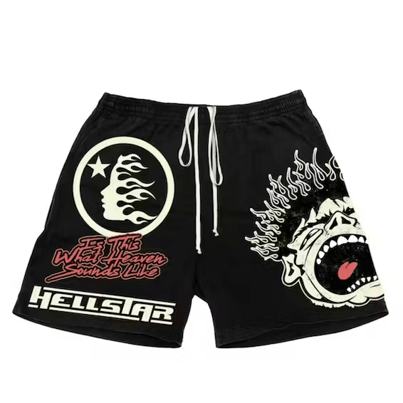 Hellstar Studios Noise Sweatshorts Vintage Black