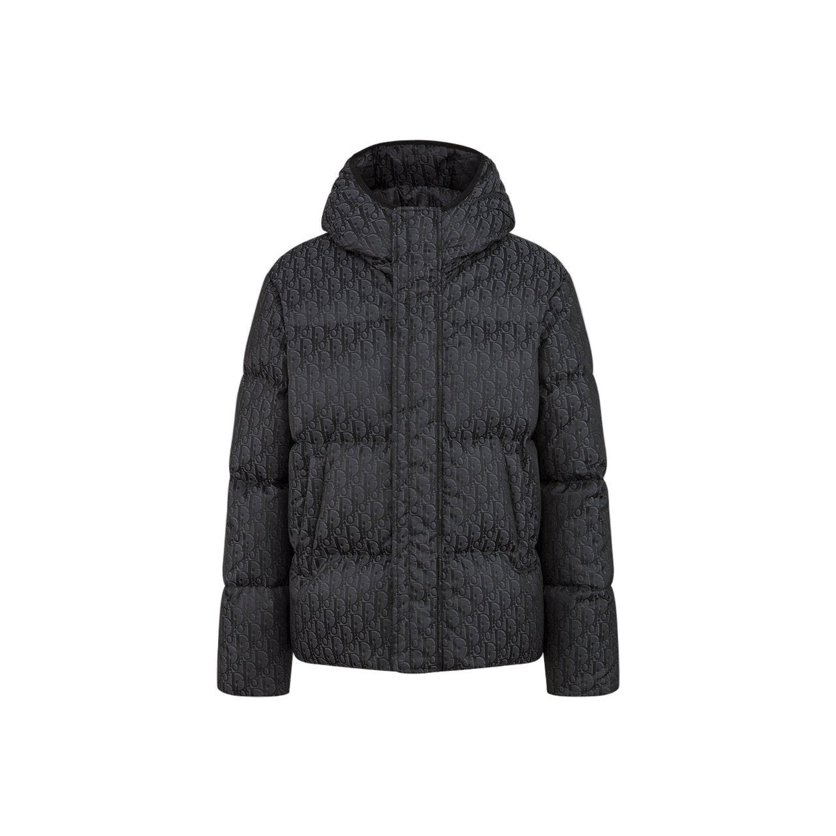 Dior Oblique Hooded Down Jacket Black