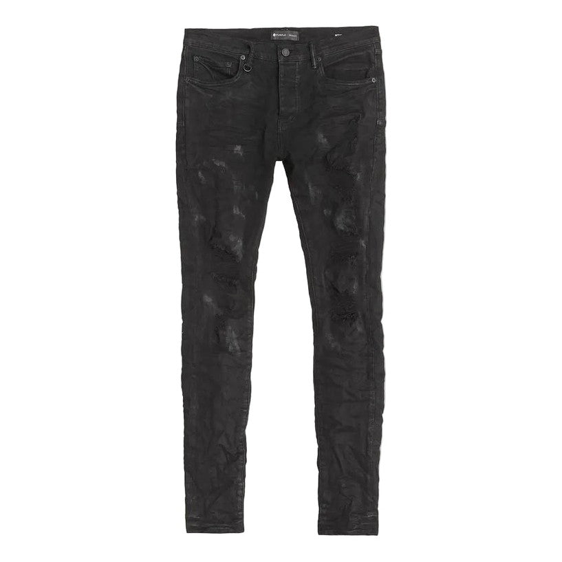 Purple Brand P001 Stretch Cotton Oil Spill Jeans Black