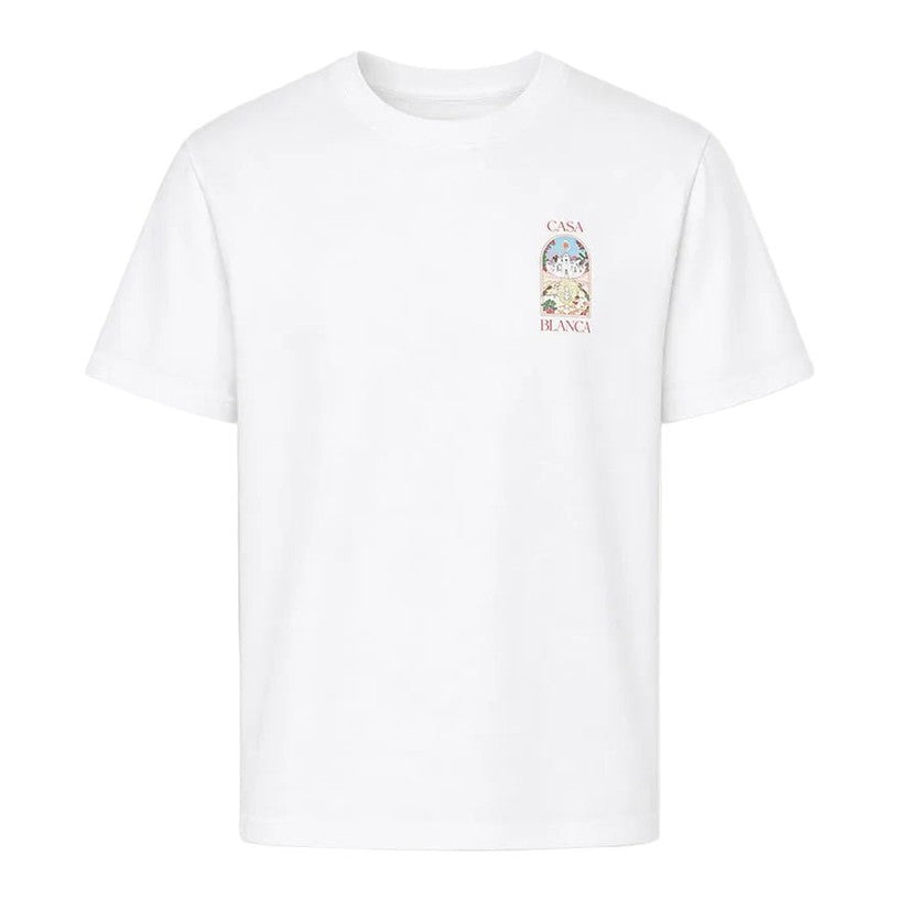 Casablanca Tennis Landscape T-Shirt White