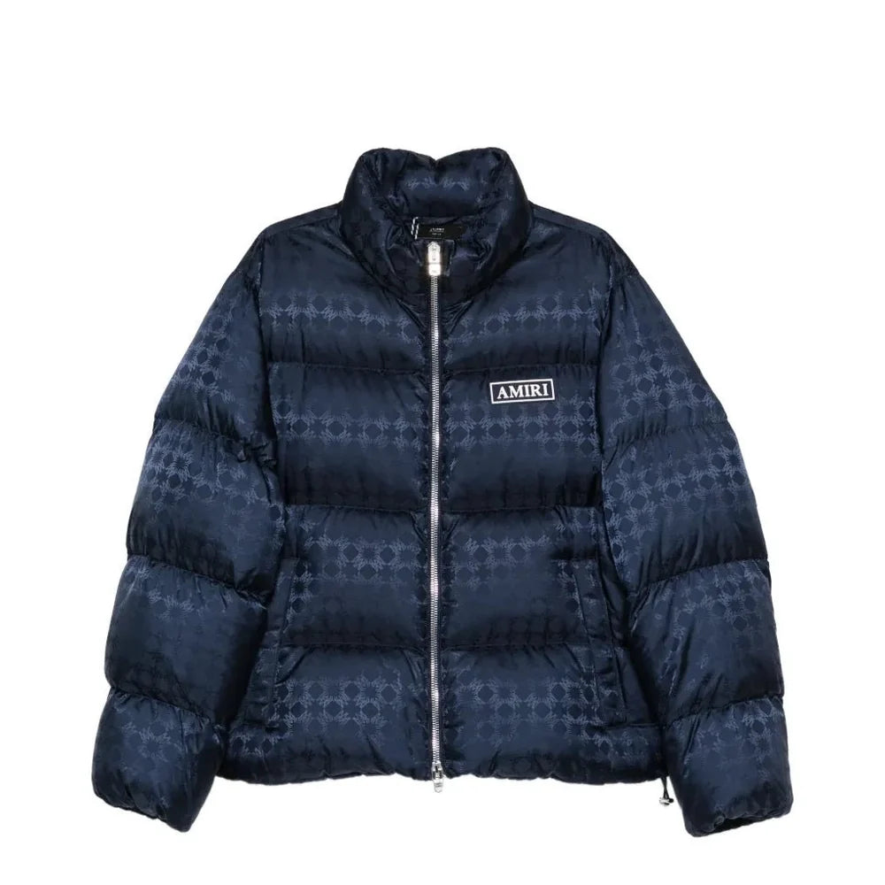 Amiri MA Quad Jacquard Puffer Jacket Navy