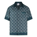 Casablanca Monogram Printed Short-Sleeve Shirt Green
