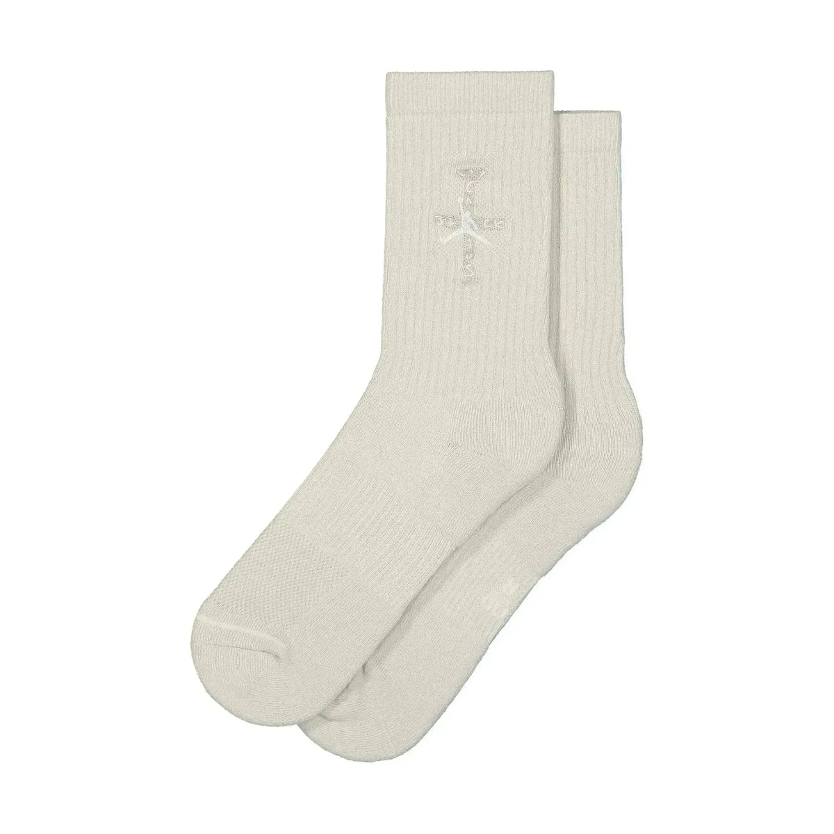 Jordan x Travis Scott Cushioned Crew Socks Light Bone Sail