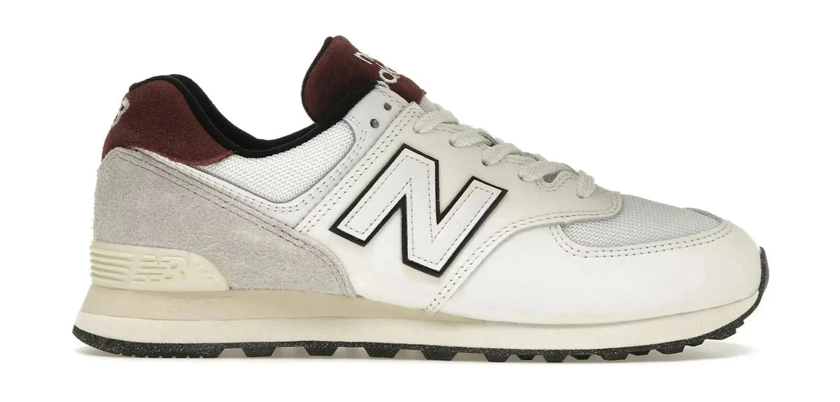 New Balance 574 White Burgundy