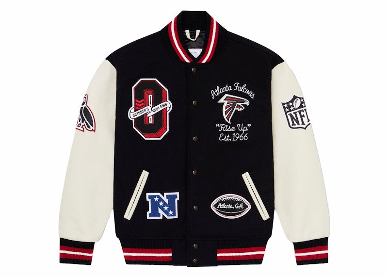 OVO x NFL Atlanta Falcons Varsity Jacket Black