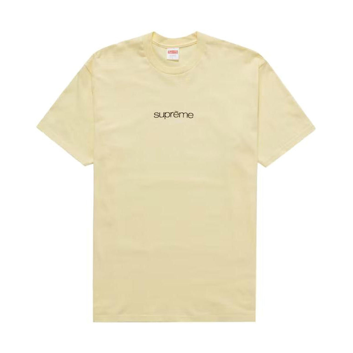 Supreme Classic Logo Tee Pale Yellow