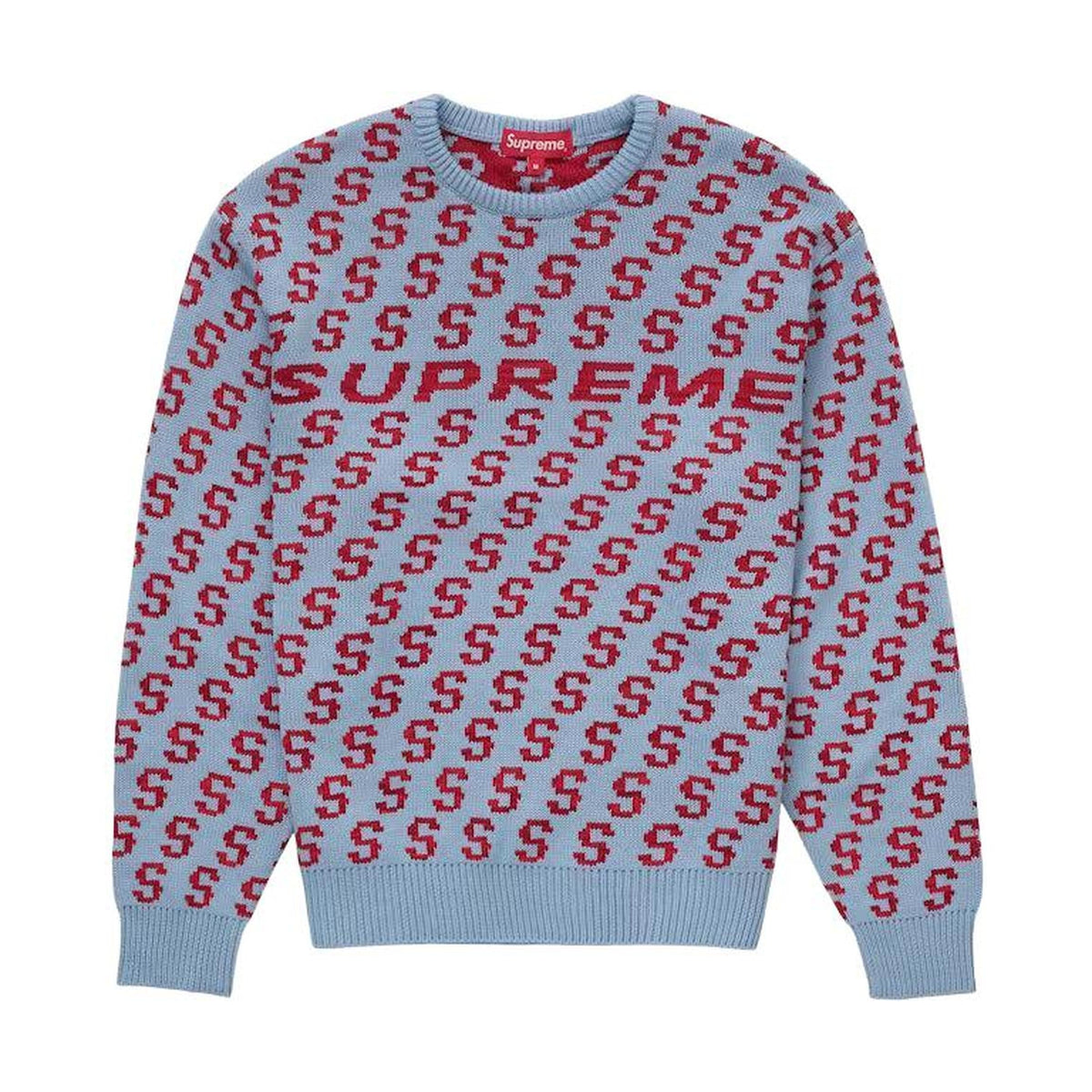 Supreme S Repeat Sweater Light Blue