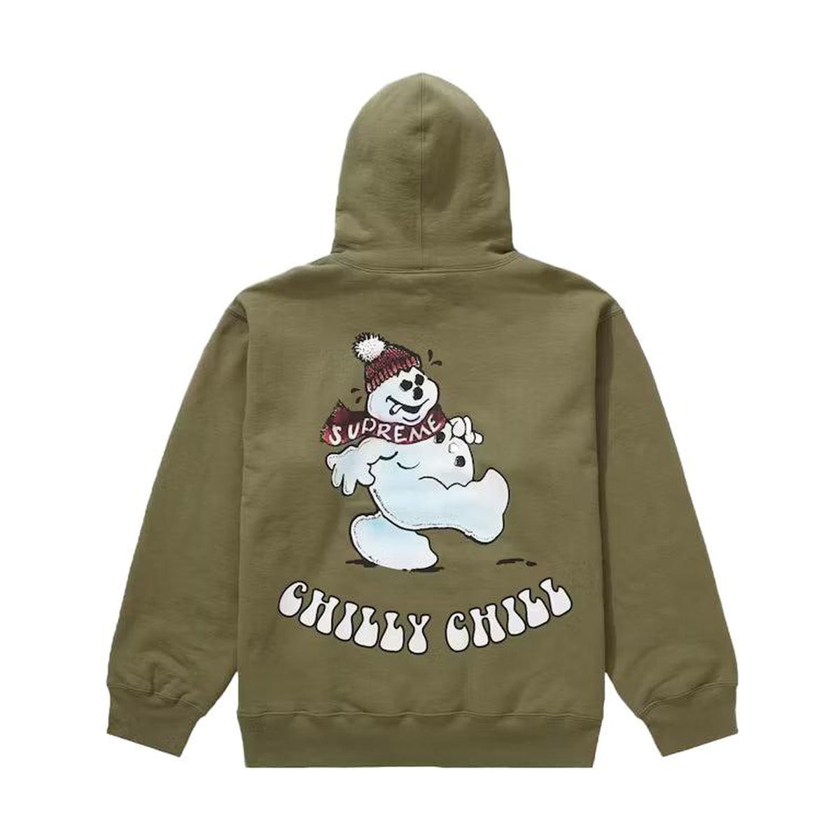 Supreme Snowman Hooded Sweatshirt Light Olive