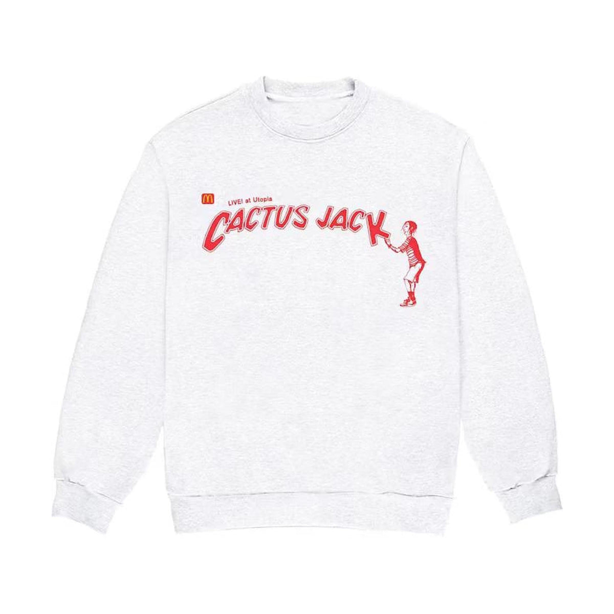 Travis Scott x McDonald's Cactus Jack Spelling II Crewneck White