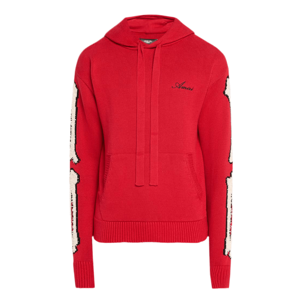 Amiri Red Bones Knit Hoodie