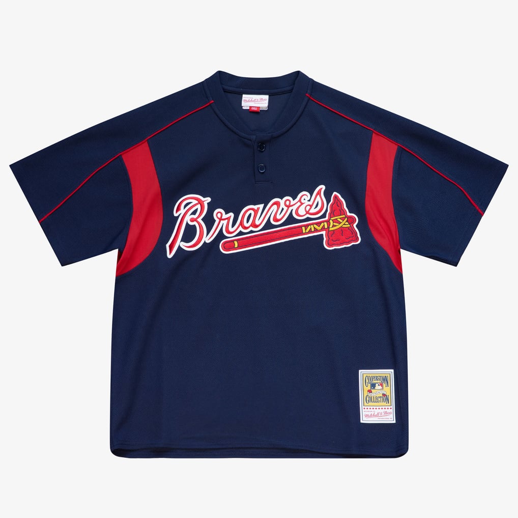 Mitchell & Ness Chipper Jones Atlanta Braves 2003 Authentic Batting Practice Jersey Navy