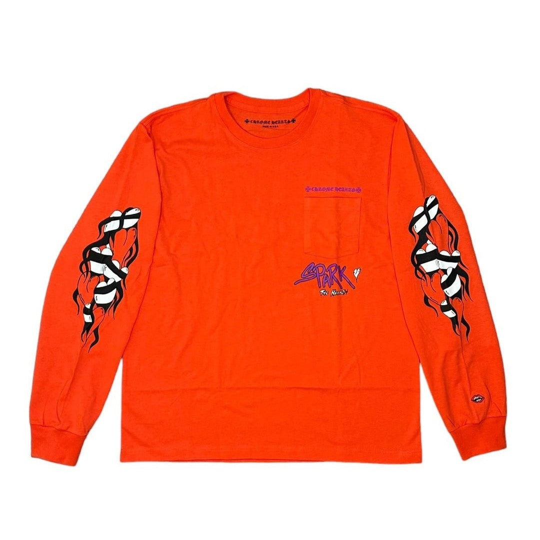 Chrome Hearts MATTY BOY SPARK LONG SLEEVE RED