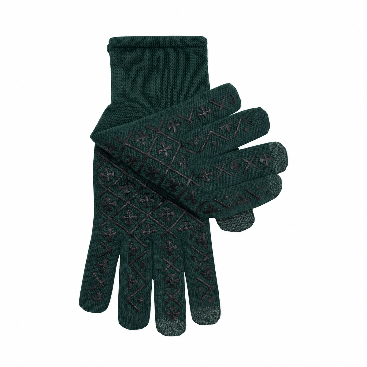 Chrome Hearts Checkmate Work Gloves Midnight Green