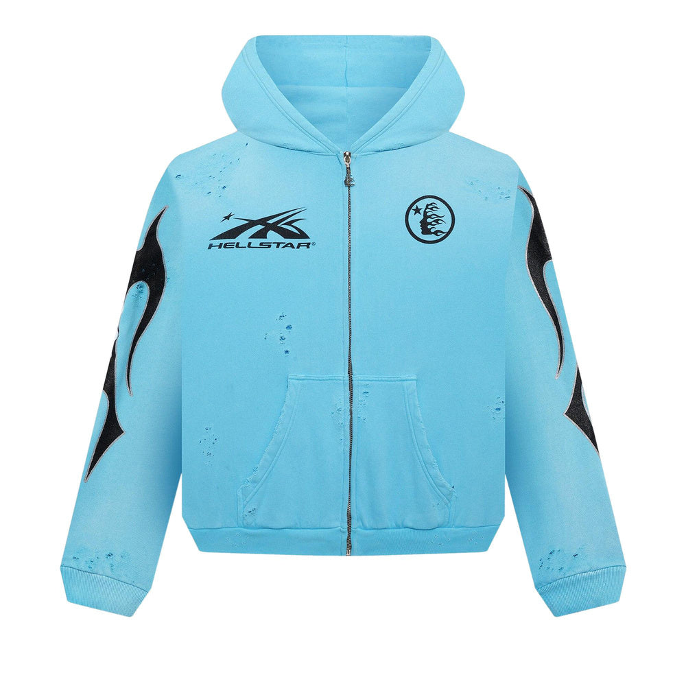 Hellstar Studios Zip Hoodie Blue