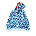BAPE ABC Camo Shark Full Zip Hoodie Blue