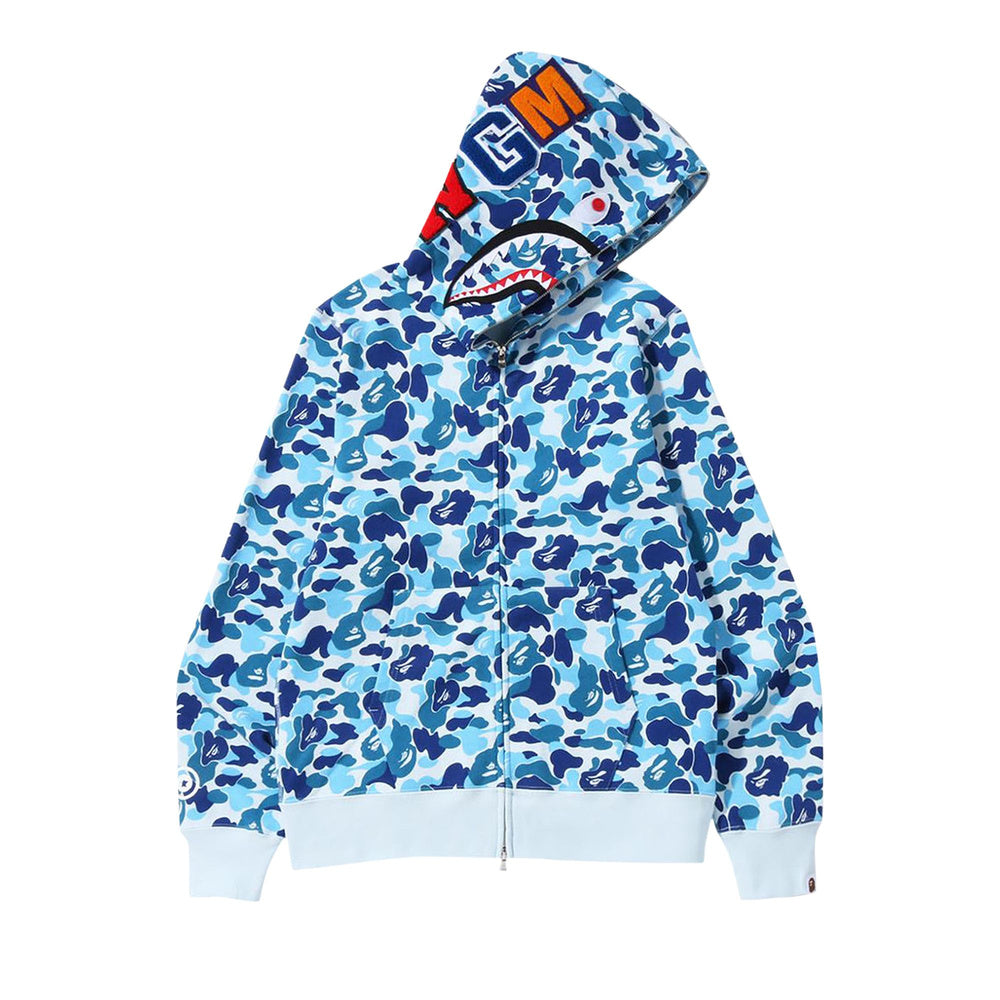 BAPE ABC Camo Shark Full Zip Hoodie Blue