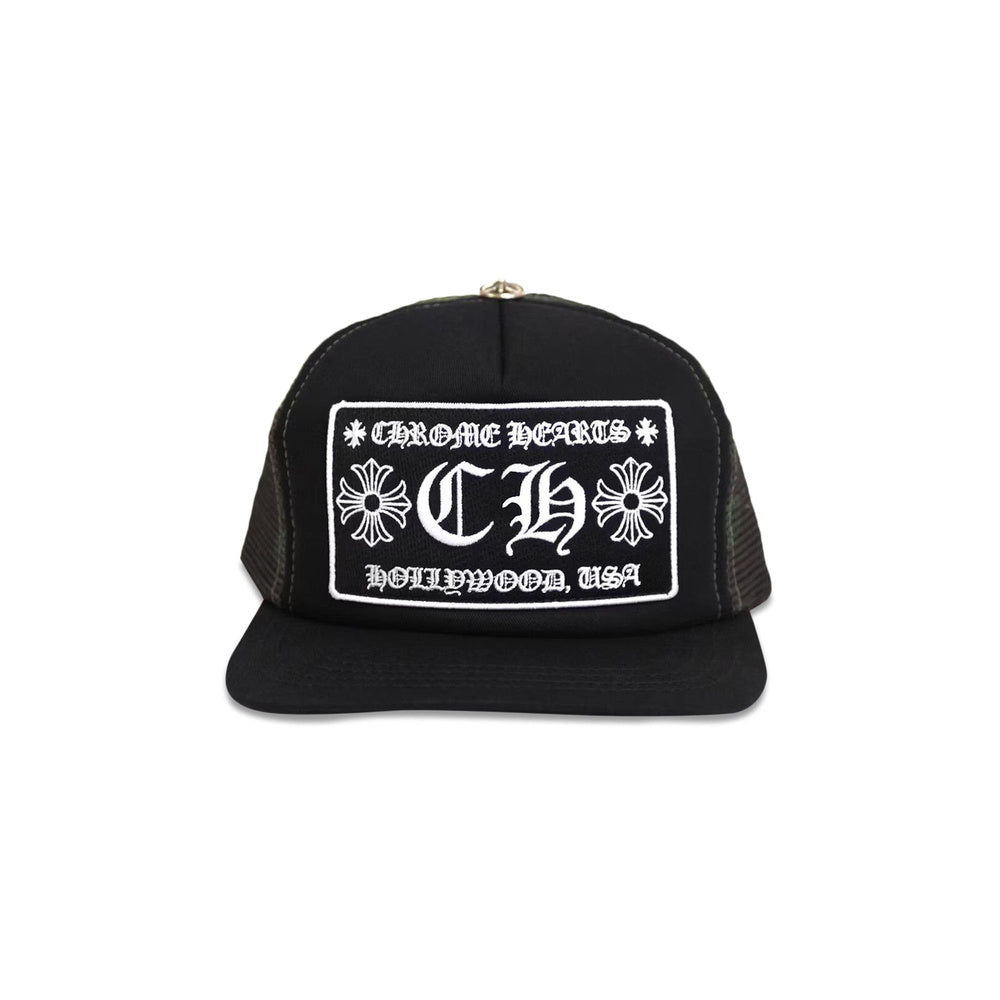 Chrome Hearts CH Hollywood Trucker Hat Black/Camo