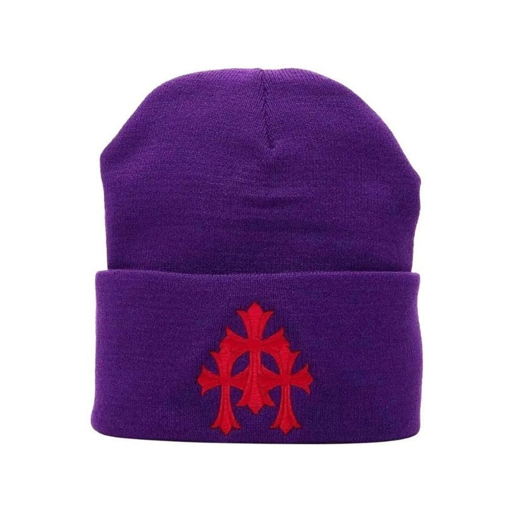 Chrome Hearts Acrylic Logo Beanie Purple Red