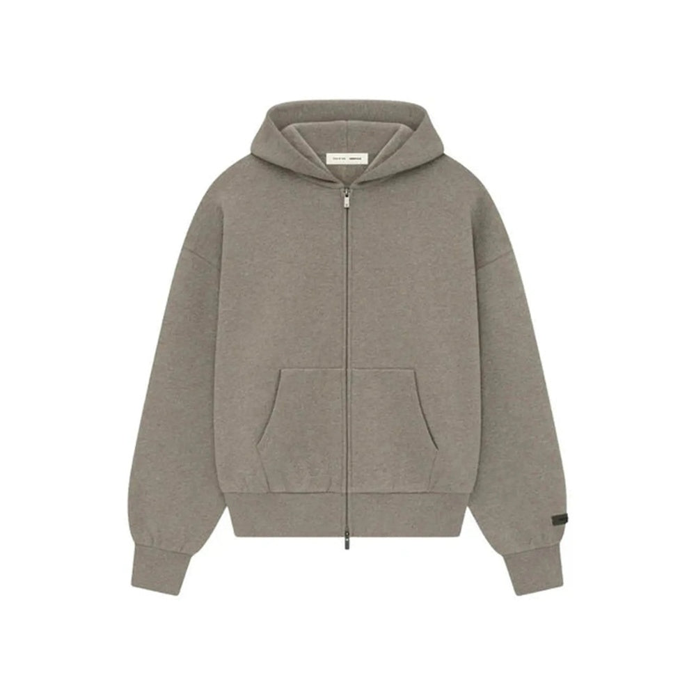 Fear of God Essentials Classic Fleece Zip-Up Hoodie Homestead Heather