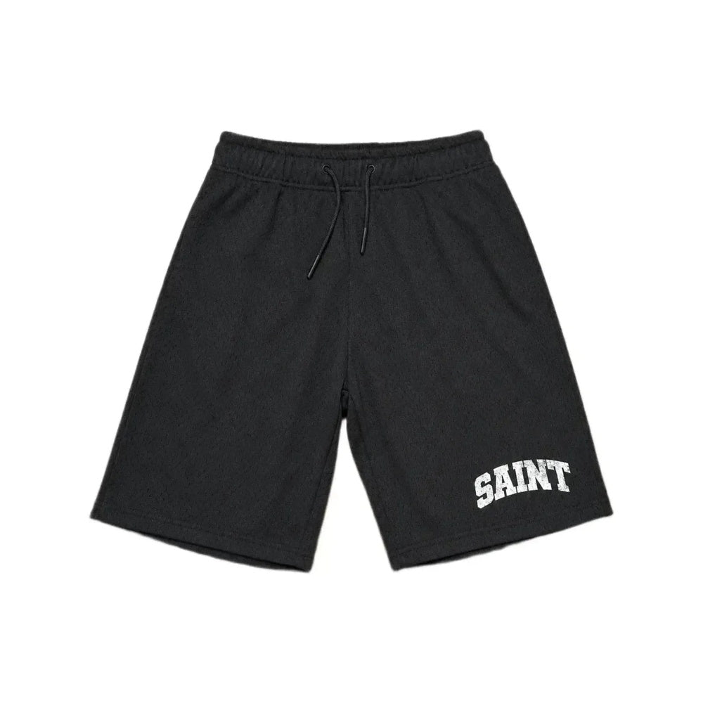 Saint Mesh Shorts Black White