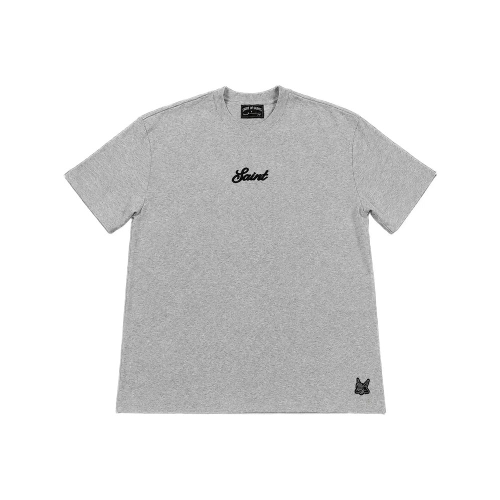 Saint French Terry T-Shirt Grey Black